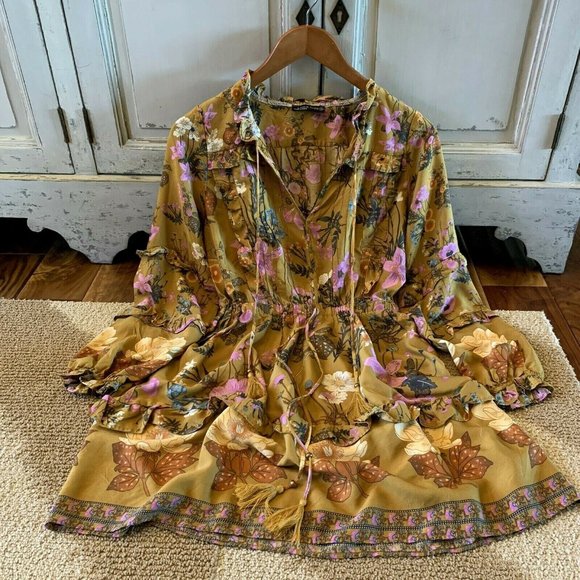 New Boho Vintage Floral Summer Festival Dress - Picture 3 of 4